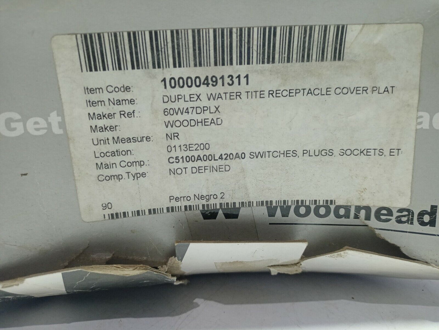 Woodhead 1301460131 Receptacle Watertite Double Coverplate Nema5- 15A