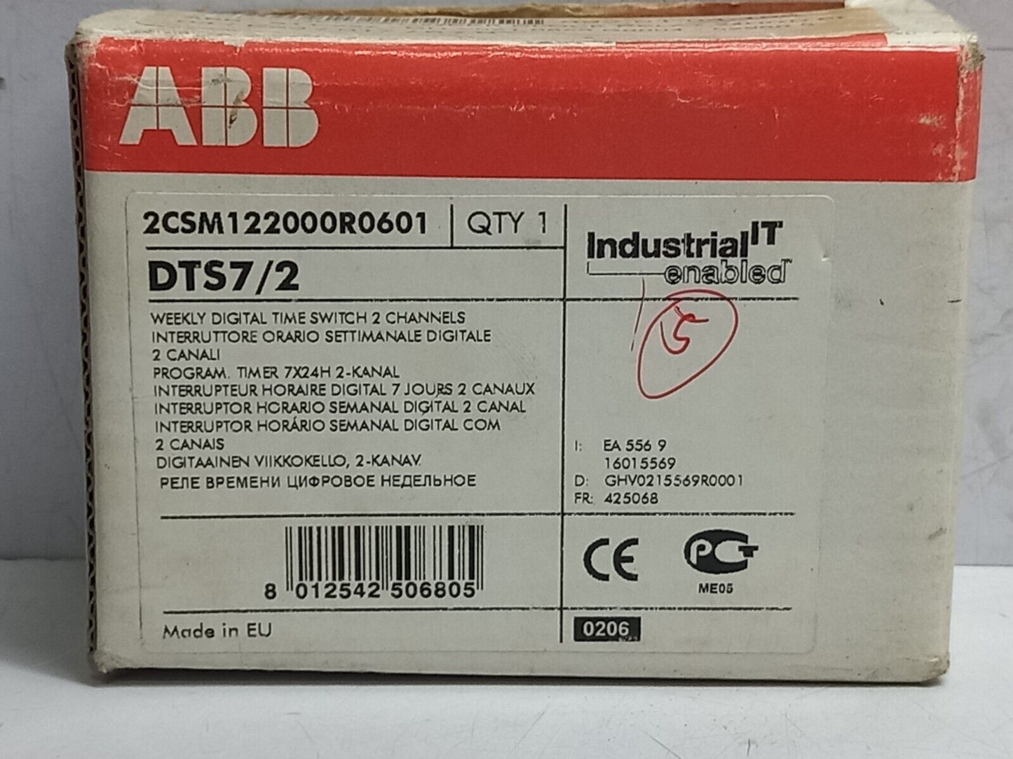 ABB DTS7/2 Weekly Digital Time Switch 2 Channels