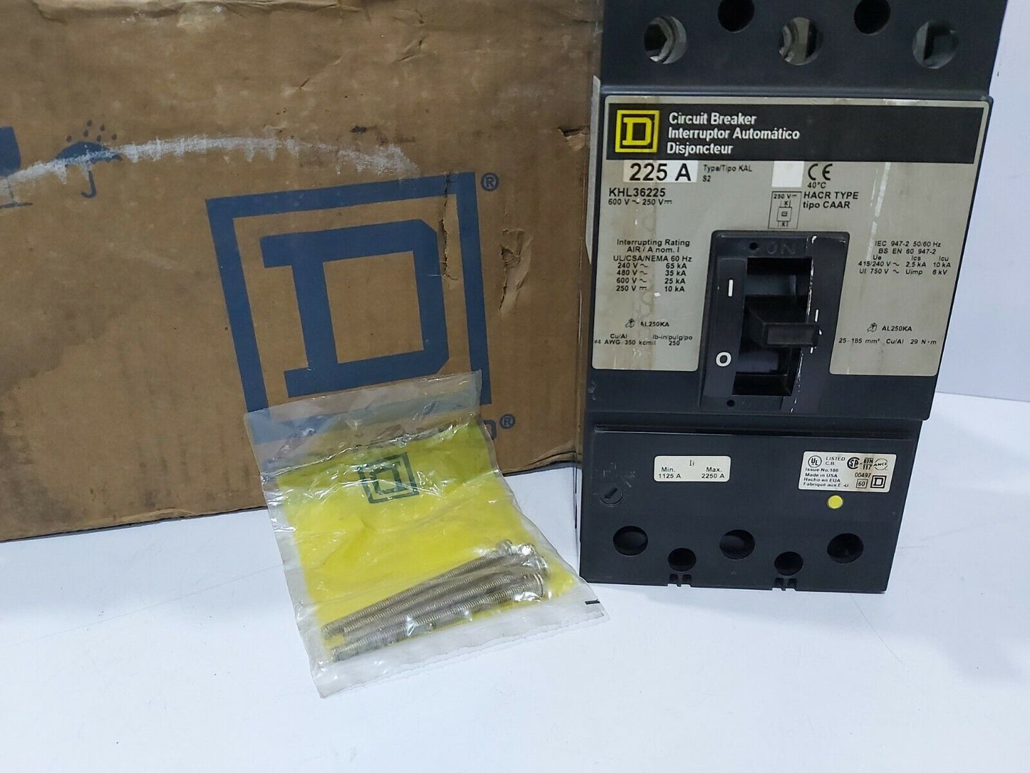 Square D KHL36225 Circuit Breaker 225A