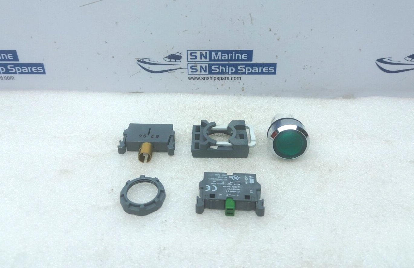 ABB MCBH-101 Contact Block & ABB MP1-31G Pushbutton Oil States 5605972071G