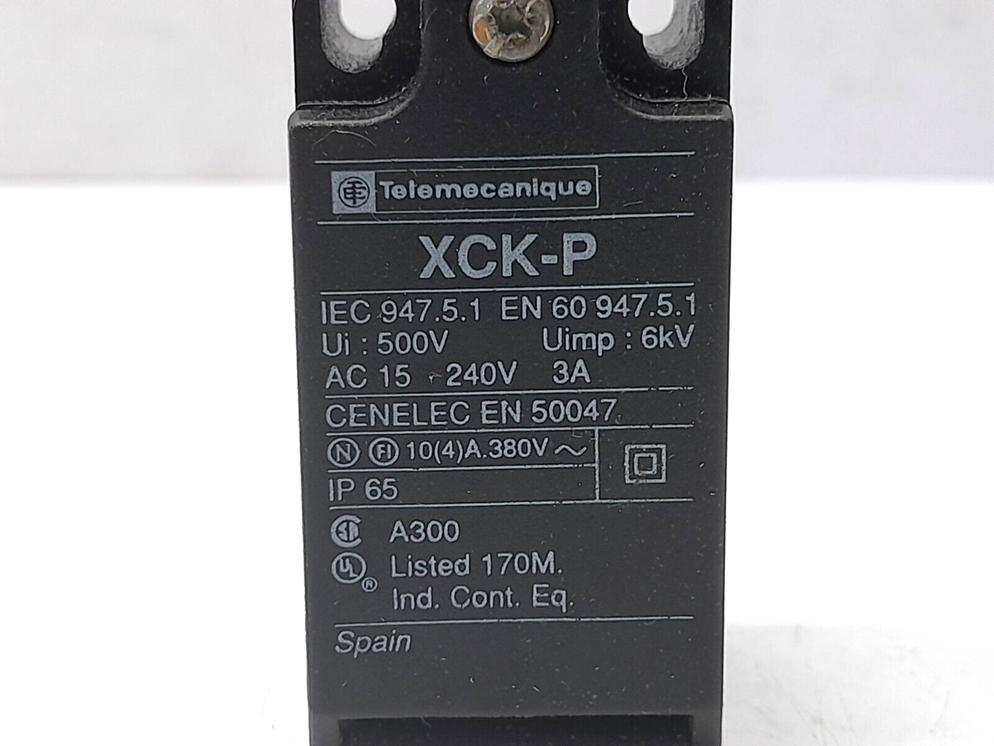 Telemecanique XCK-P Limit Switch Ui 500V Uimp 6kV XCK-P121