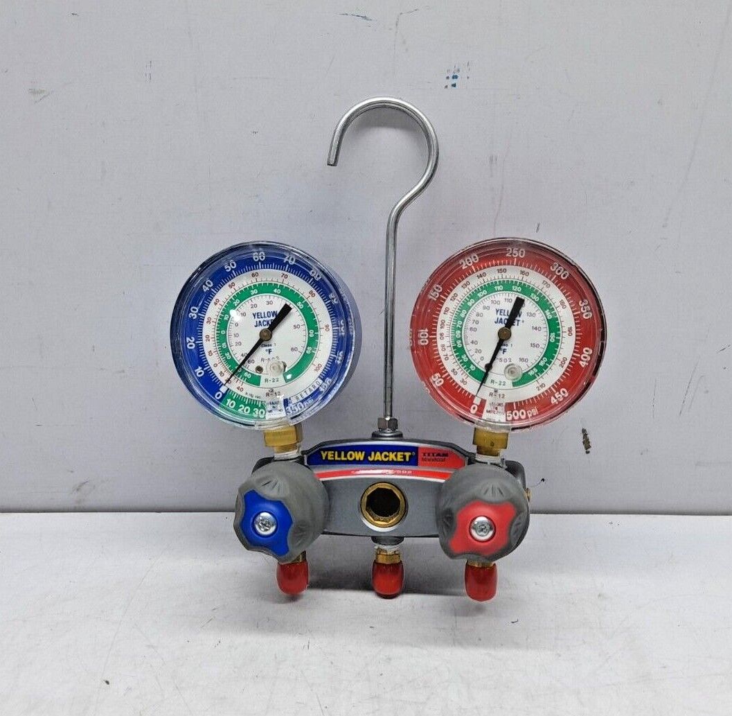 Yellow Jacket 49805 Titan Test And Charging Manifold 686800 2 Valve Titan