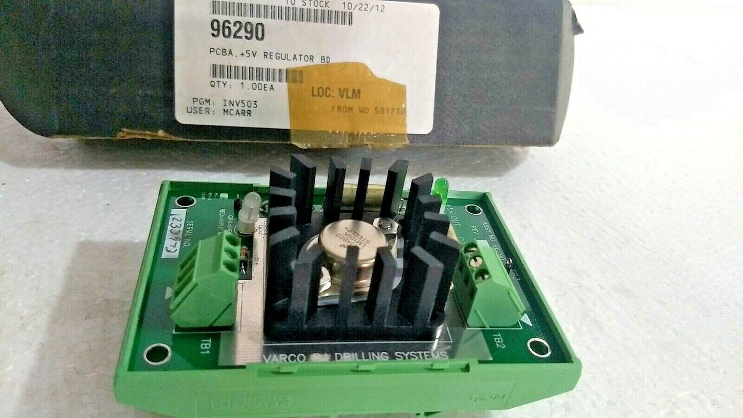 96290 Rev B PCBA +5V Regulator Board for Top Drive - Varco Drilling Systems