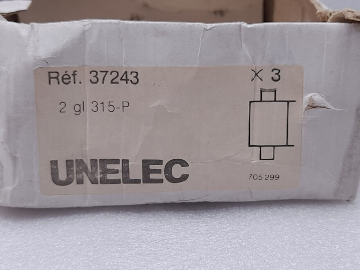 Unelec 37243 Fuse 2 gl 315.P 500V~ - 3PCs/Lot