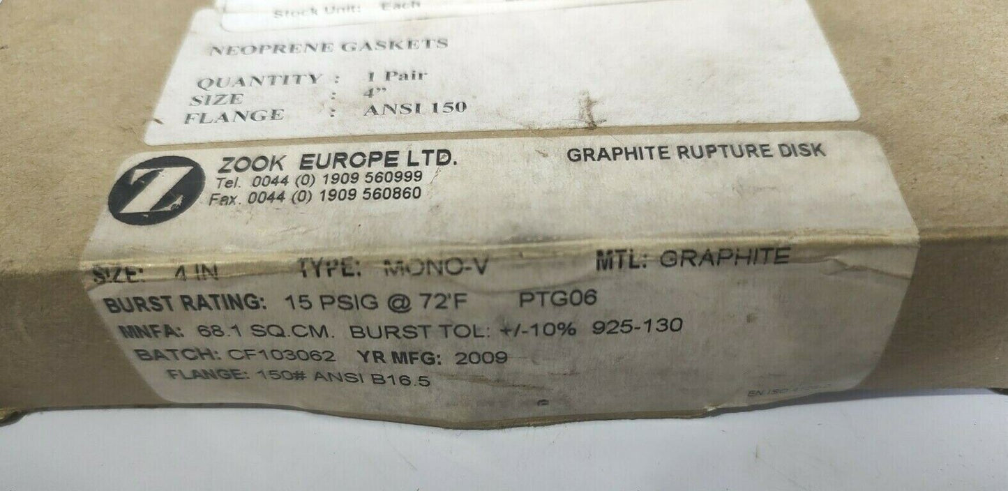 Zook Europe 4 In MONO-V Graphite Rupture Disk