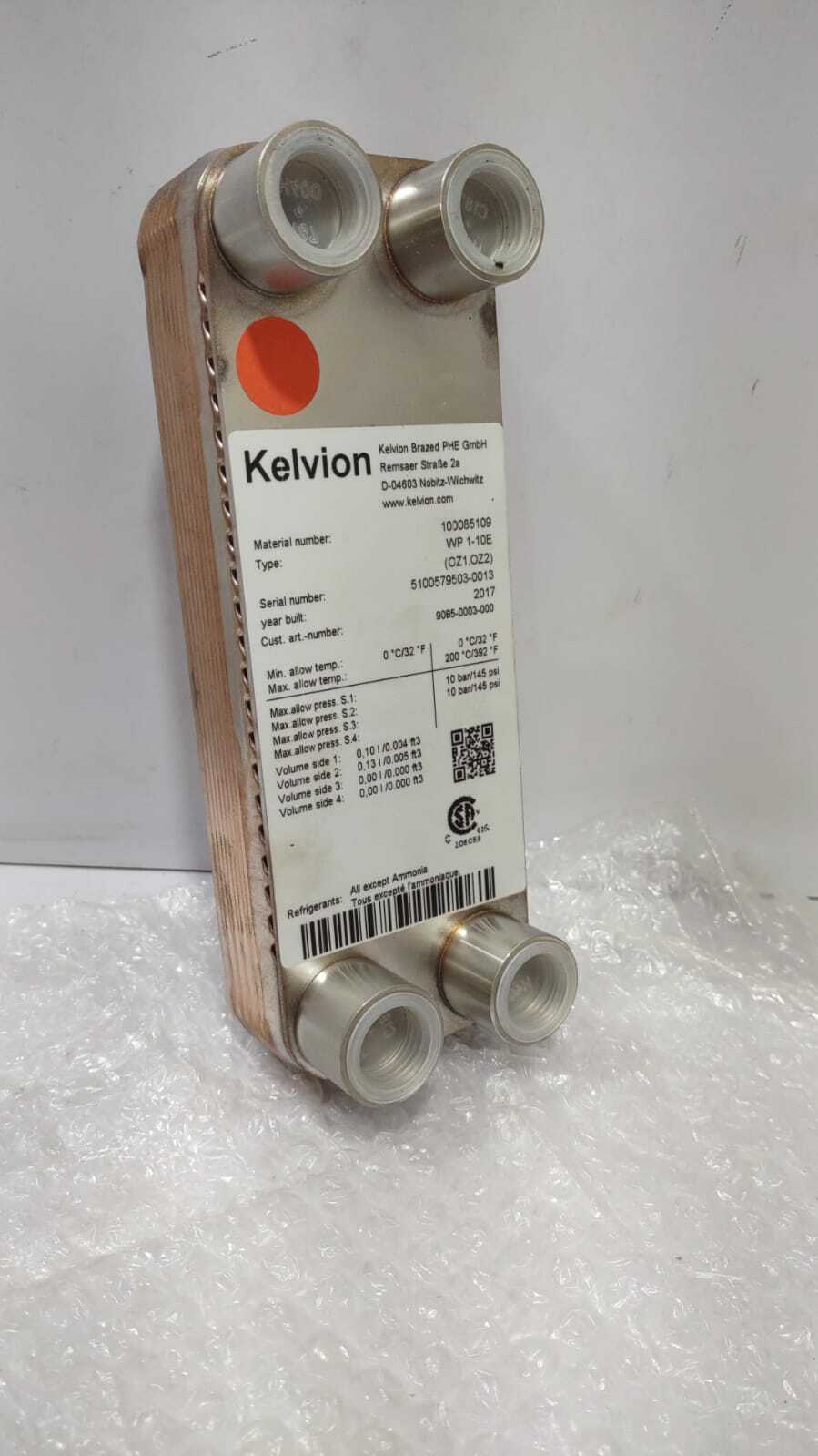 Westfalia 9085-0003-000 Heat Exchanger Plate Kelvion WP 1-10E