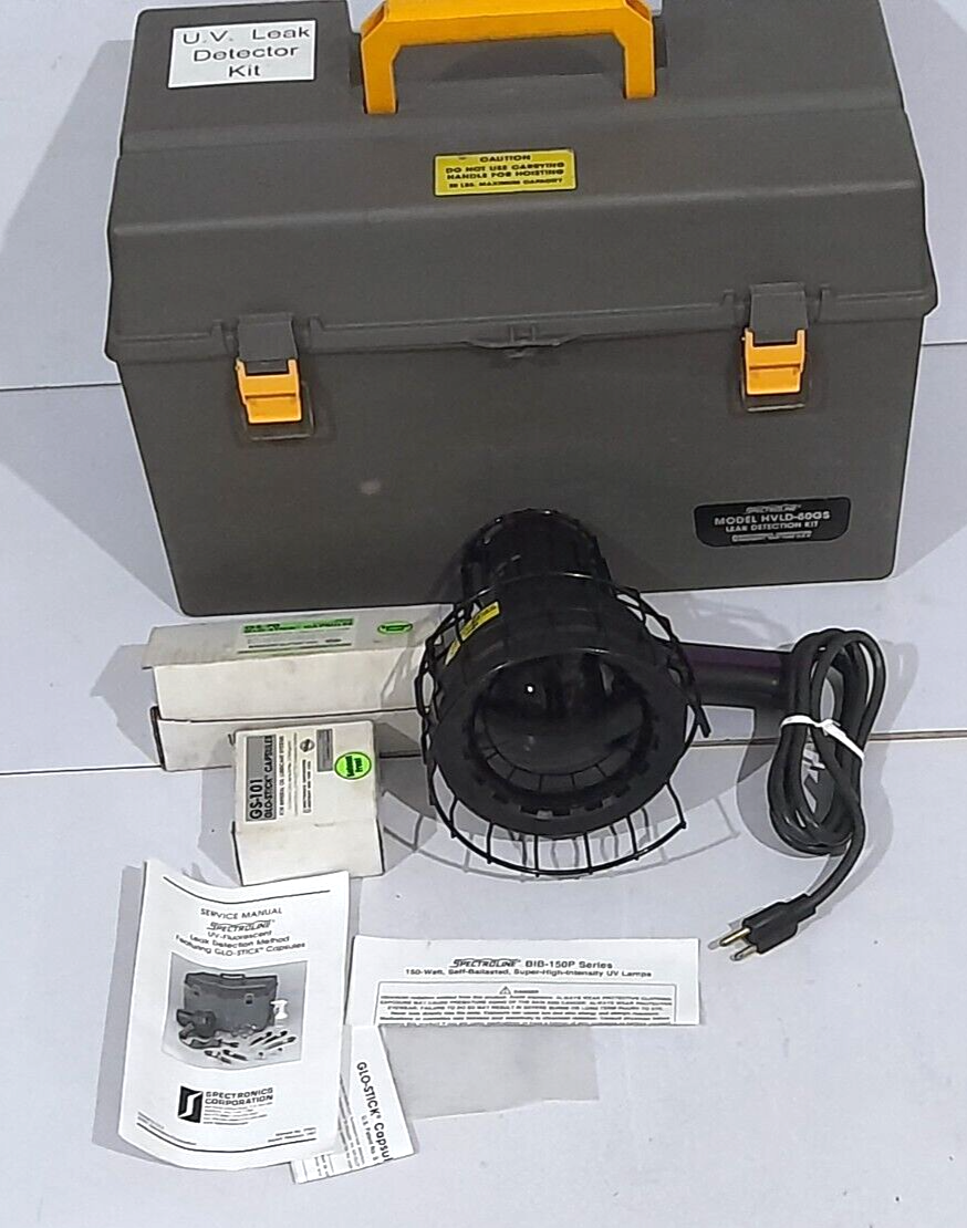 Spectronics Spectroline HVLD-80GS Leak Detection Kit BIB-150P Ultraviolet Lamp 1