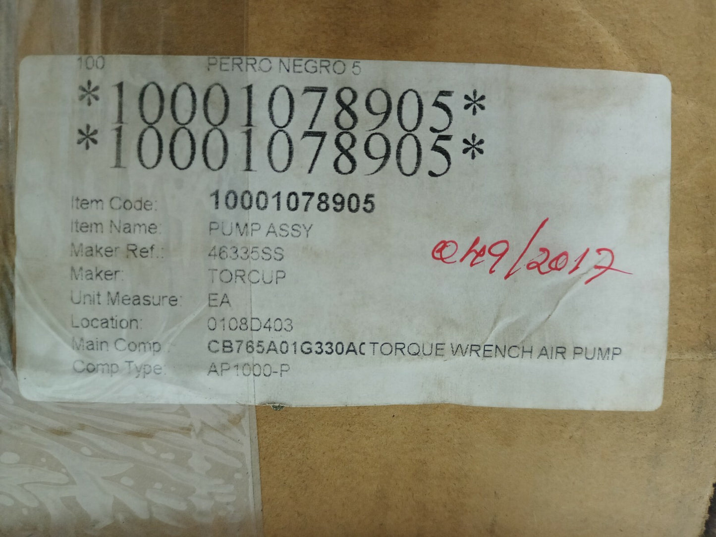 Torcup 46335SS Pump Assembly