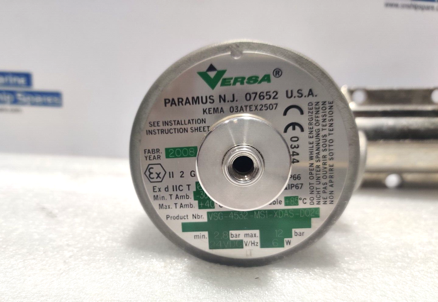 Versa VSG-4532-MS1-XDAS-D024 Pneumatic Directional Valve IP66/67 24VDC