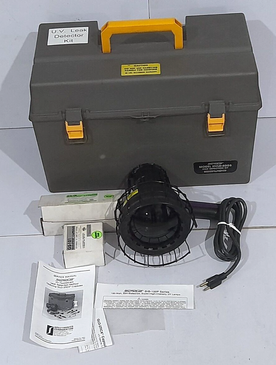 Spectronics Spectroline HVLD-80GS Leak Detection Kit BIB-150P Ultraviolet Lamp 1