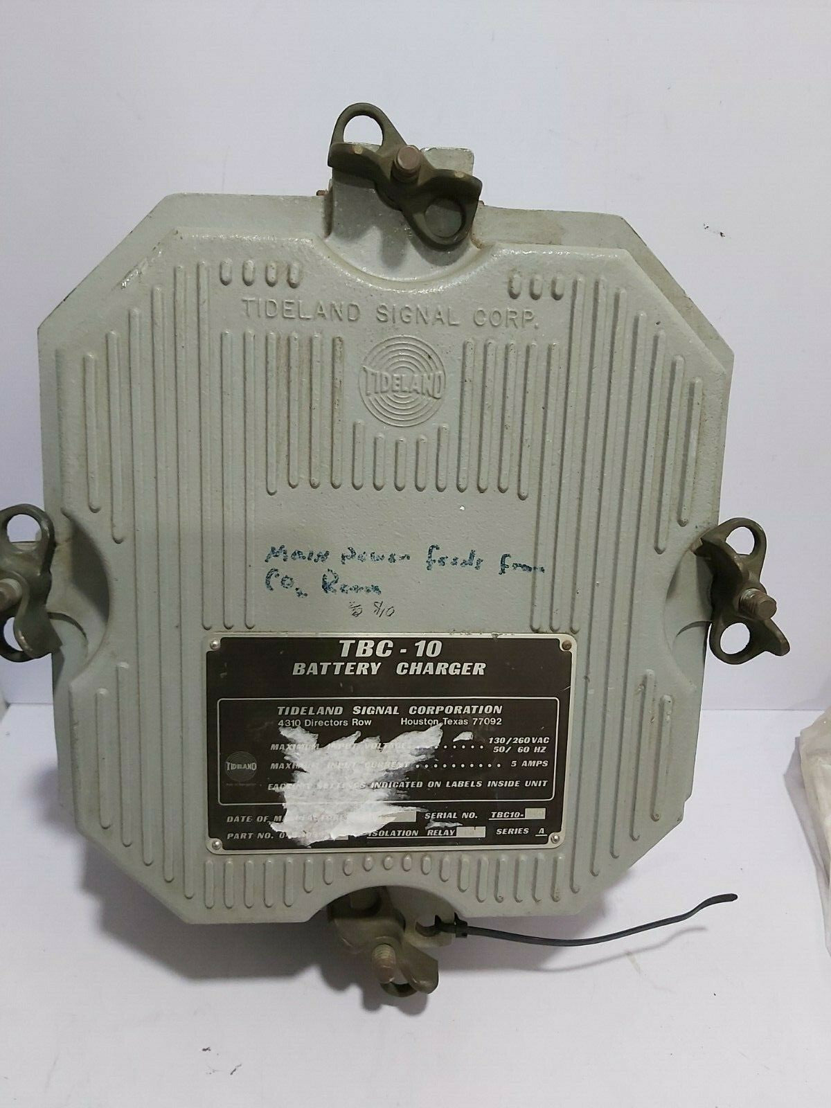 TIDELAND SIGNAL TBC-10 BATTERY CHARGER P/N:040.1039-03 SER-A