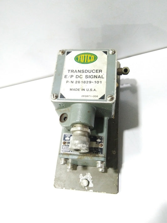 TOTCO 261829-101 TRANSDUCER E/P DC SIGNAL 263871-306 MOORE PRODUCTS MOD 77-3A