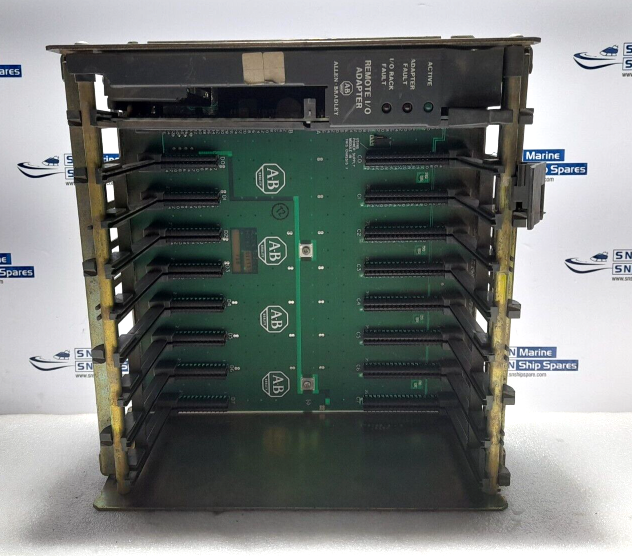 Allen Bradley 1771-ASB Ser B Remote I/O Adapter Module With 1771-A2B 8 Slot I/O