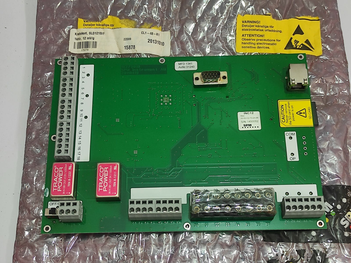 SPM INC12 PCB 00-50-C2-70-2A-98 0050C2702A98 SPM Instruments AB 20110419
