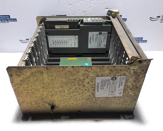 Allen Bradley 1771-ASB E Remote I/O Adapter Module With 1771-A2B B 8 Slot I/O Ch