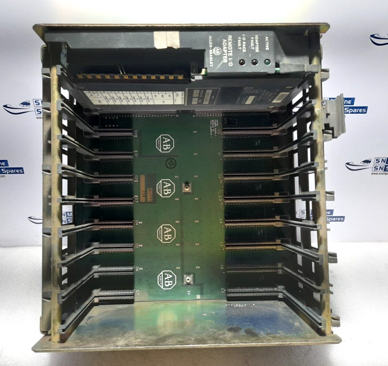 Allen Bradley 1771-ASB Ser B Remote I/O Adapter Module With 1771-A2B 8 Slot I/O