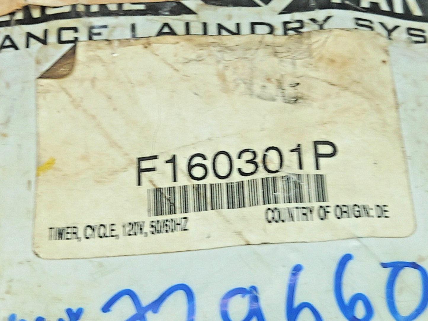 AKO P-12200 Timer Cycle 120V 50/60Hz 16 03 01 Alliance Laundry F160301P