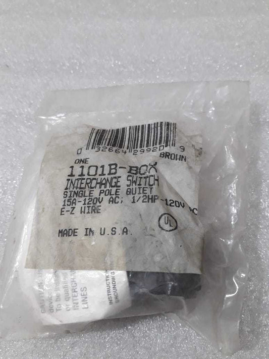 3 Pcs Lot Sale Eagle 1101B-BOX 1-Pole Quiet Interchange Switch 15A 120V AC 