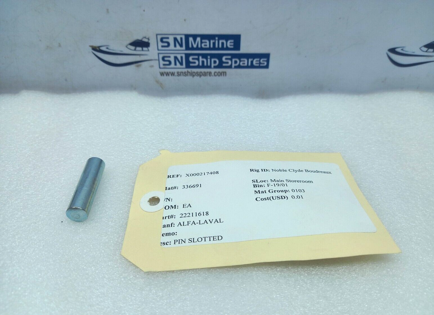 Alfa-Laval 22211618 Slotted Pin 4PCs In Lot
