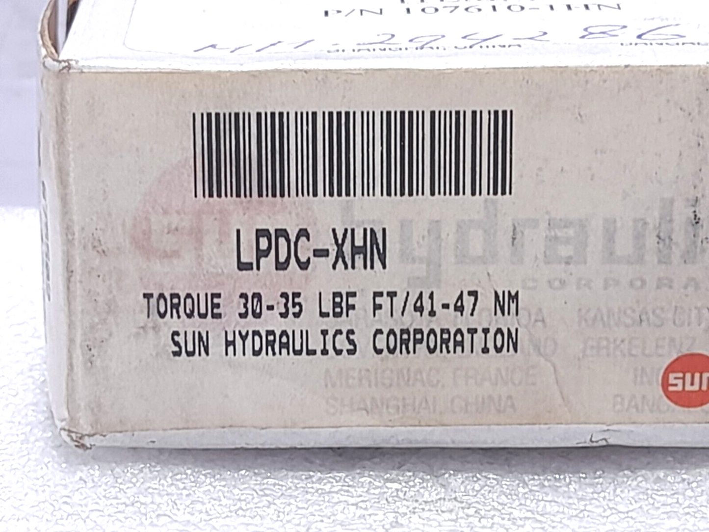 Sun Hydraulic LPDC-XHN Modulating Element Valve No 5000 PSI 15