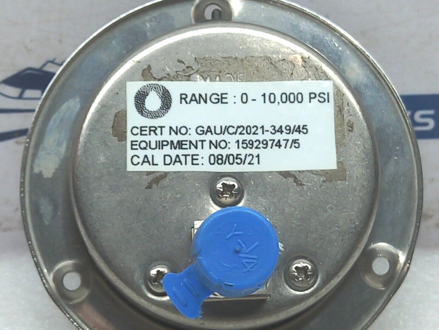 Stewarts 0-10000 PSI Pressure Gauge 316 S.S. Tube and Socket Vibragauge