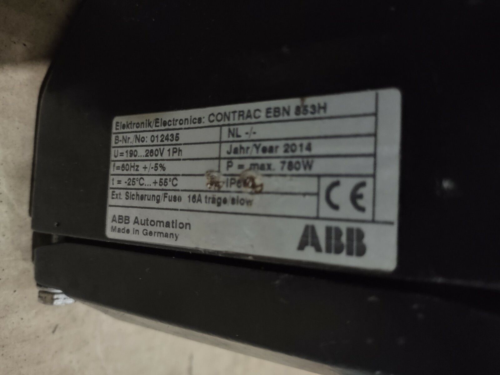ABB EBN 853H Electronics Contrac 