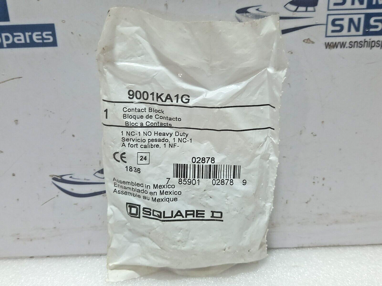 Square D 9001KA1G Contact Block 1NC-1NO Heavy Duty 3613825 Schneider Electric