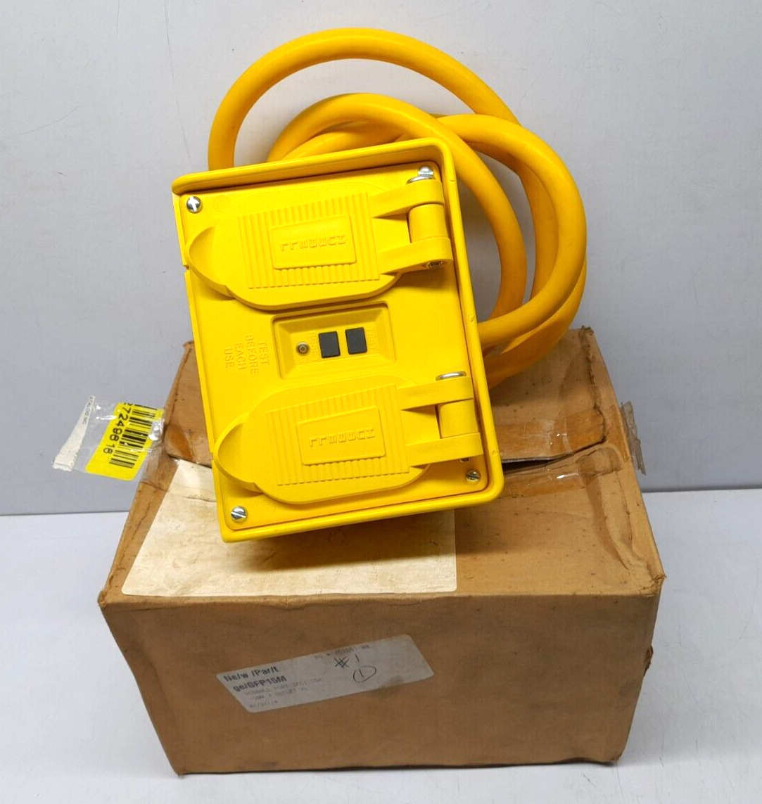 Hubbell GFP15M Ground Fault Circuit Interrupter Class A 120V 1800W 15A 60Hz Circ