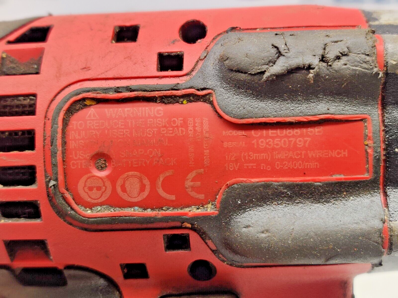 Snap-On CTEU8815B Impact Gun 18V 0-2400/min With 1 Battery