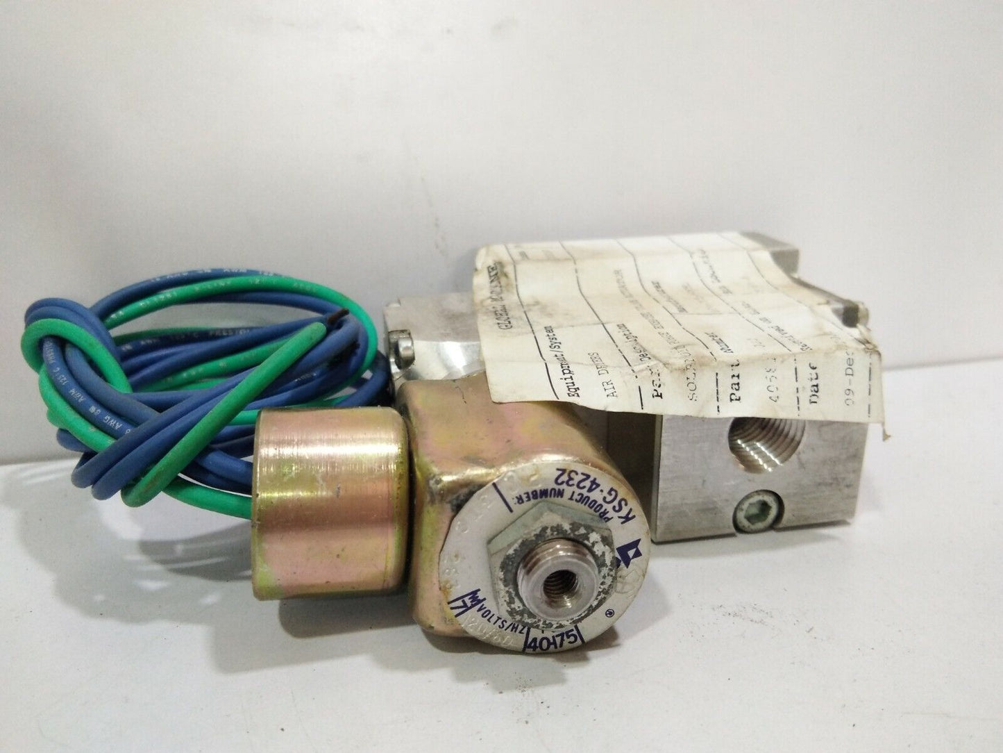 VERSA KSG-4232 SOLENOID PURGE EXHAUST VALVE ACTUATOR 