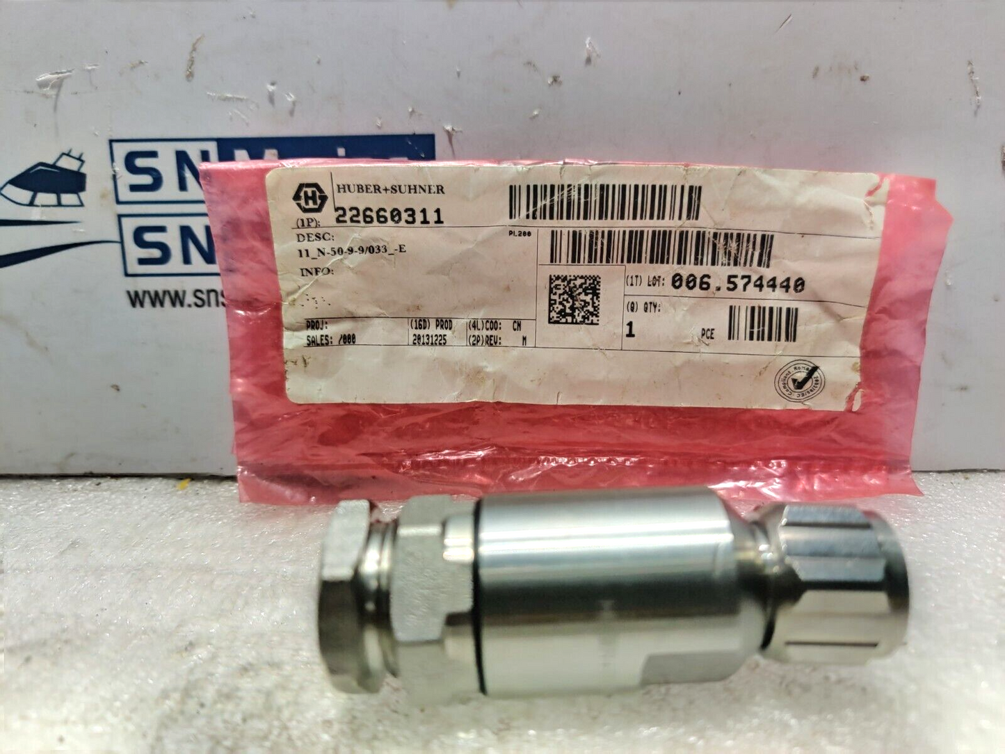 Huber Suhner 22660311 Cable Connector ½” HF