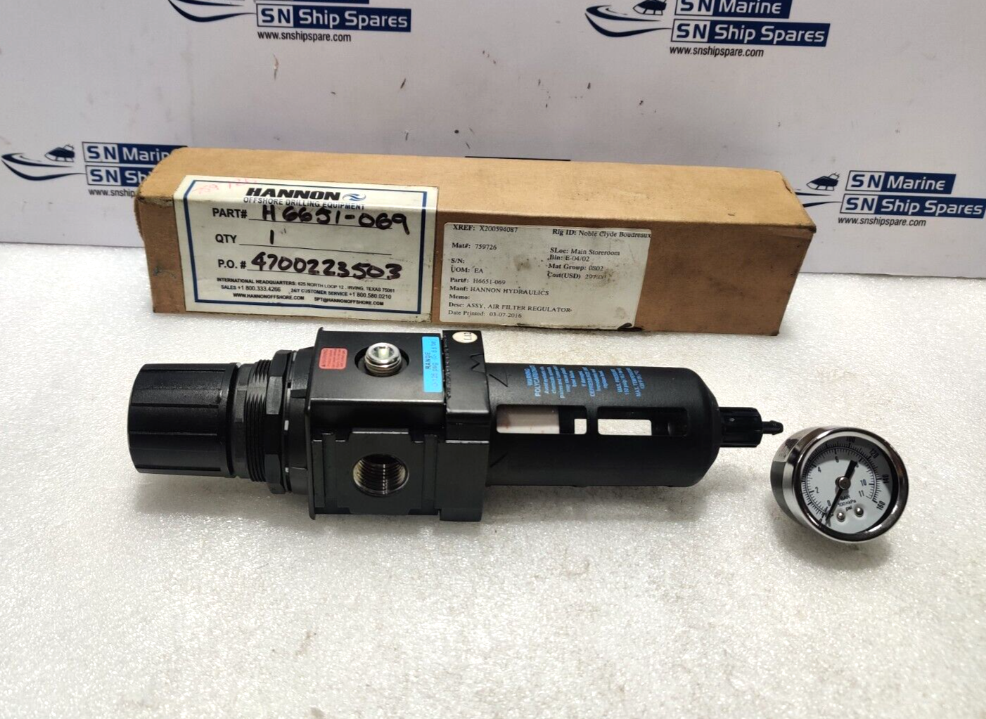 Wilkerson B18-04-FKG0 Pneumatic Air Filter Regulator With Pressure Gauge