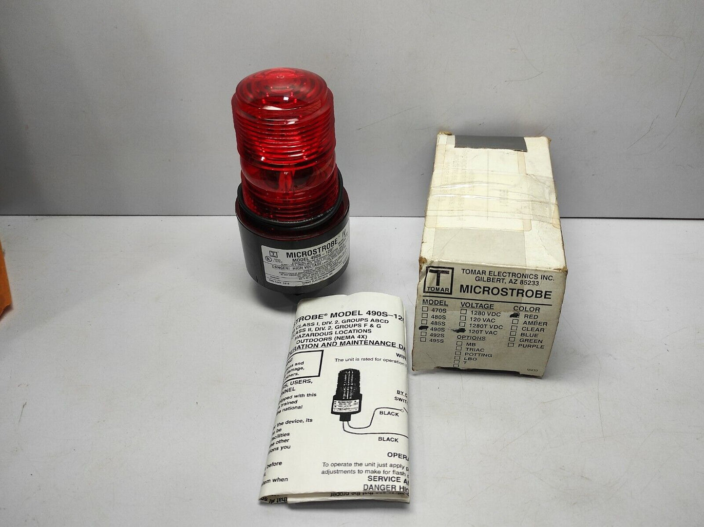 Tomar 490S Microstrobe IV 490S-120T 120VAC 50/60Hz Tempcode T2C COLOUR-RED