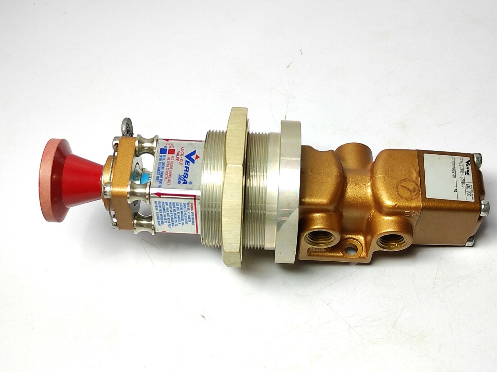 Versa VIZ-3301-LOVB-P 3-Way Lockout Valve PSIG Min-Max VAC-200 / VIZ3301LOVBP