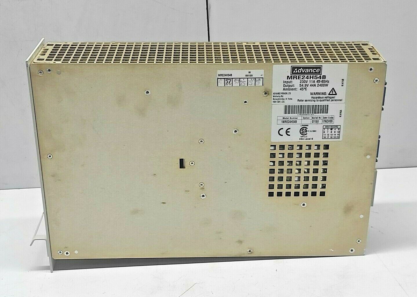 Advance Power MRE24H54B Rectifier MRE2400 1MRE24H54B