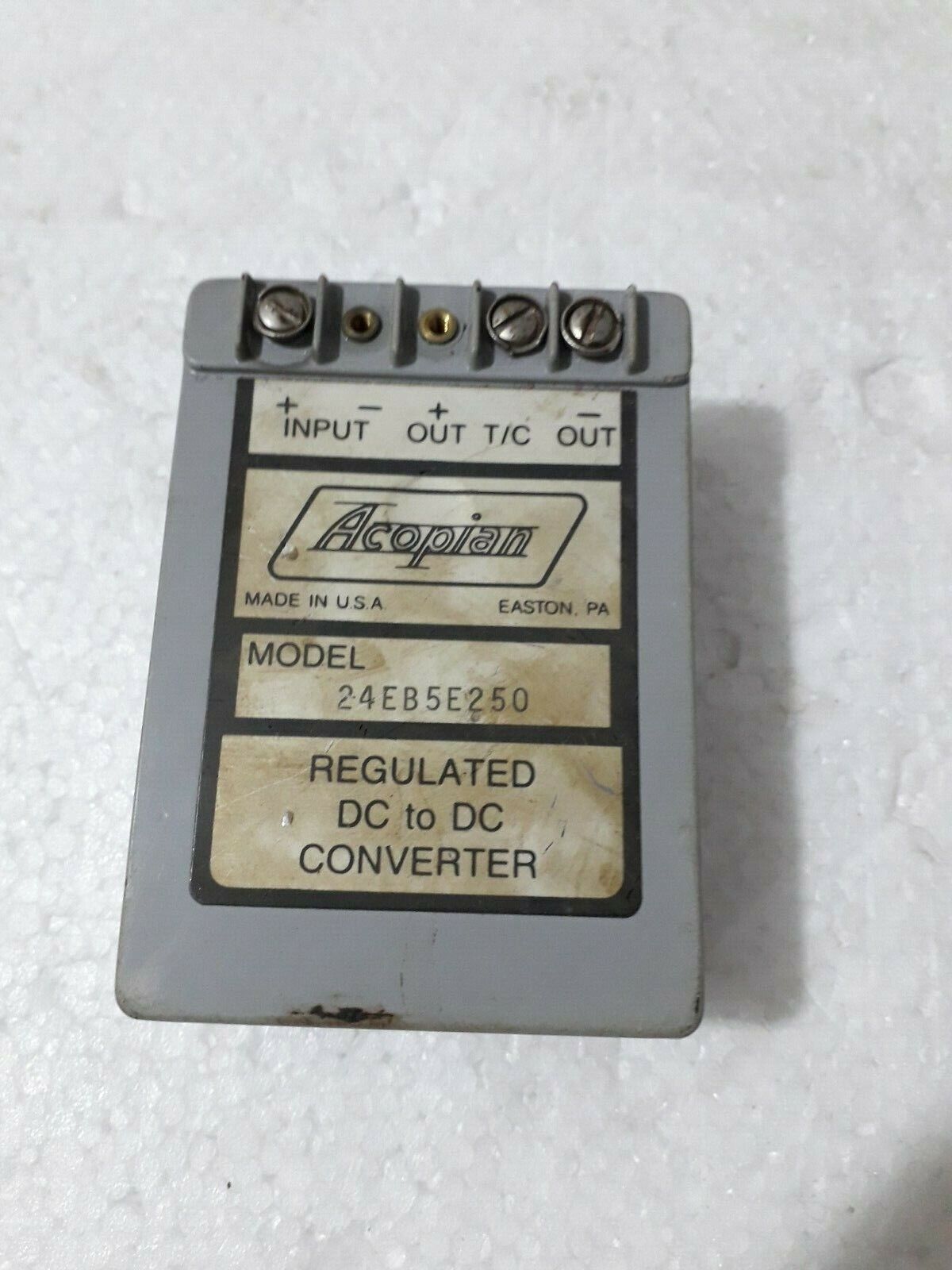 ACOPIAN 24EB5E250 REGULATED DC TO DC CONVERTER 