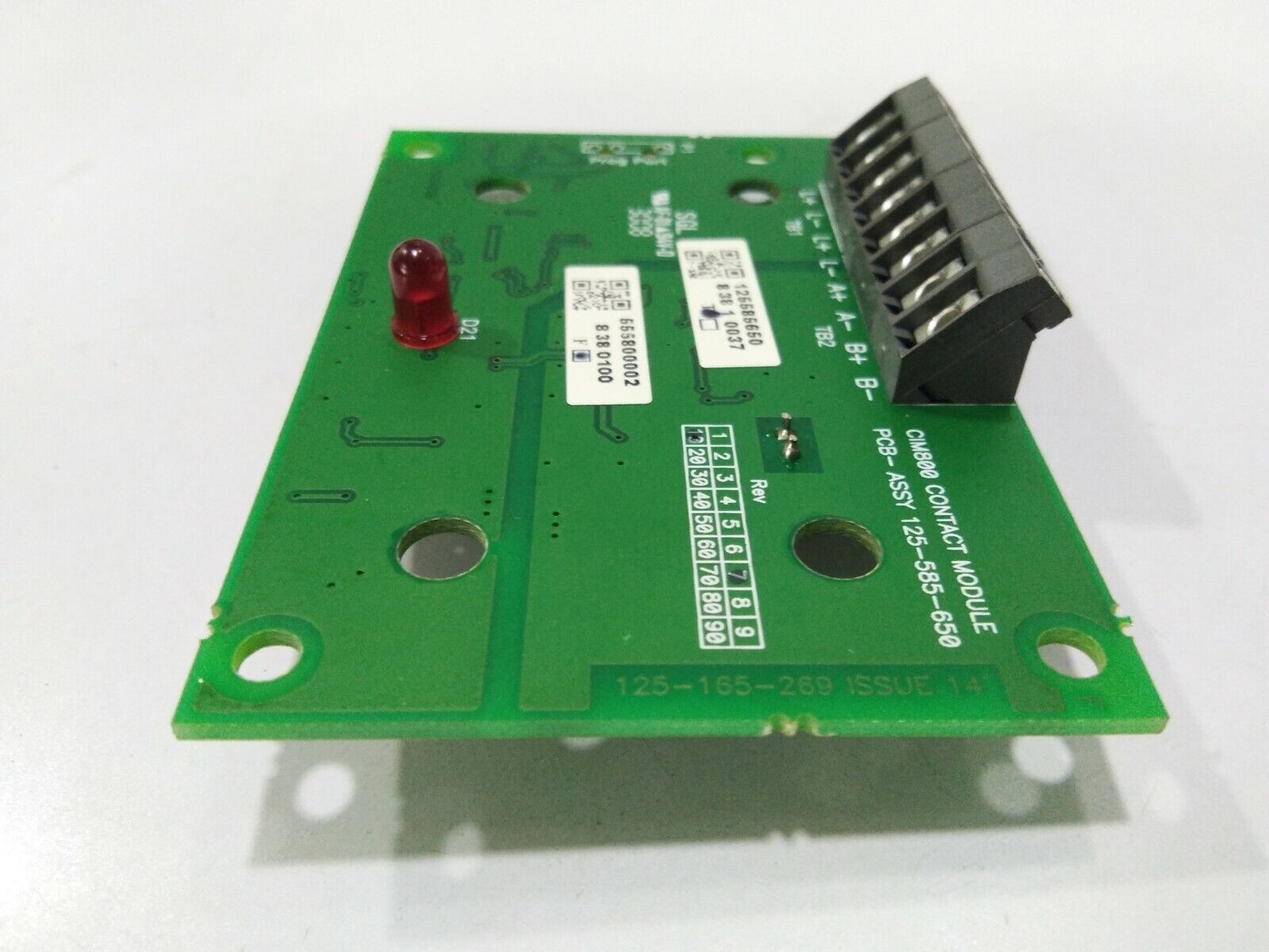 TYCO CIM800 CONTACT MODULE PCB SGL PCB-ASSY 125-585-650 125-165-269 ISSUE 14