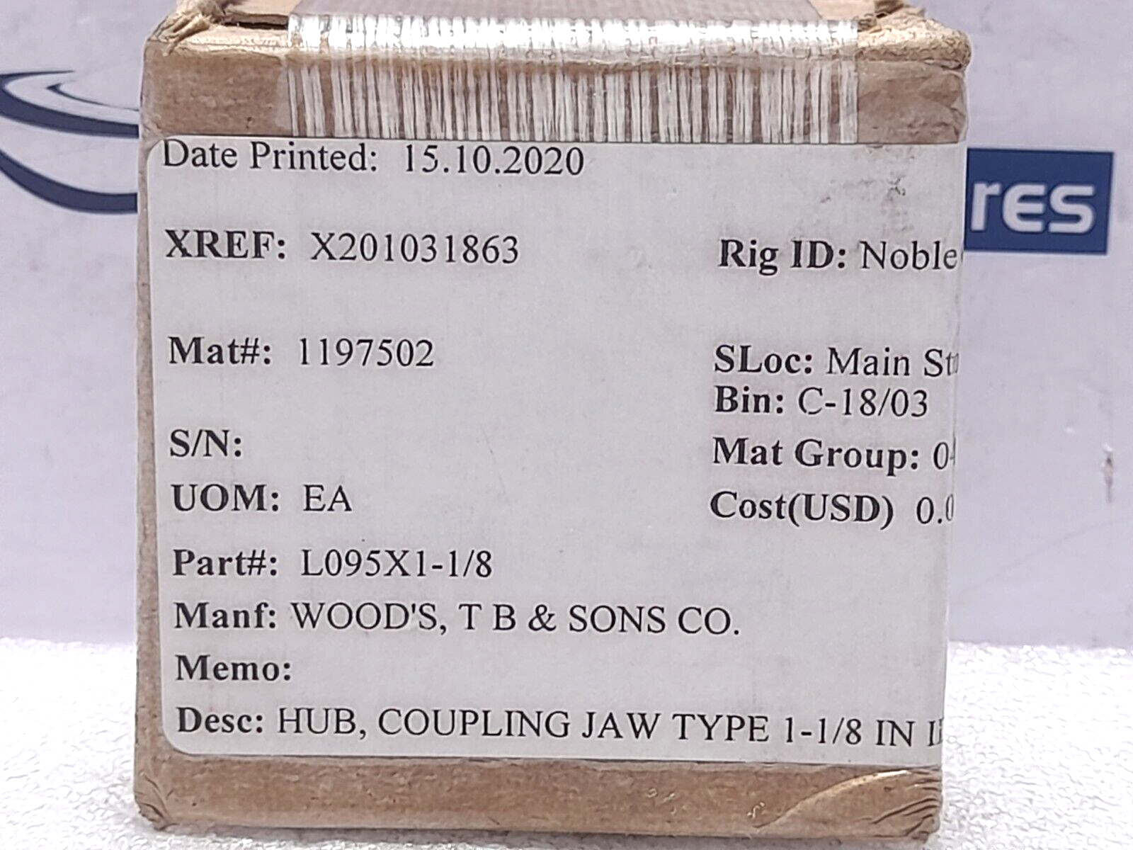 TB Woods L095118 Coupling Hub, L-JAW, 1-1/8