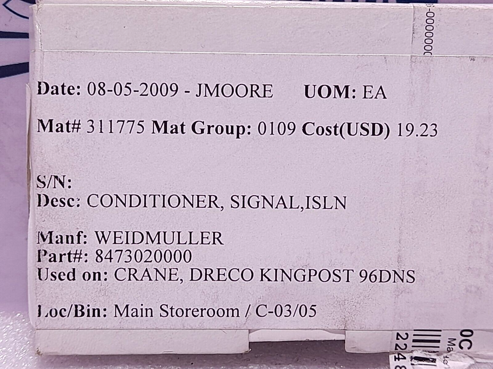 Weidmuller 8473020000 Isolation Signal Converter MCZ PT 100/3 CLP 0...300C