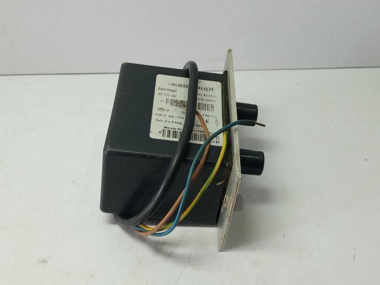 Weishaupt W-ZG 02 Ignition Transformer WZG02 230V 50/60Hz 110VA 100% ED 760°C 2x