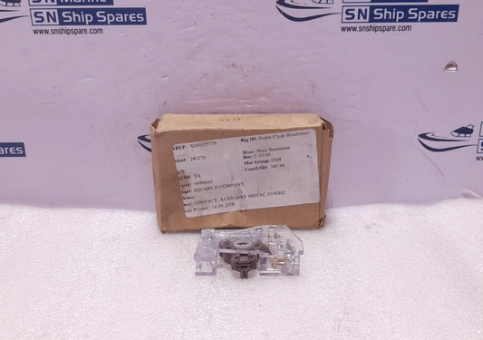 Square D 9999SX7 Auxiliary Contact 600VAC 50/60Hz