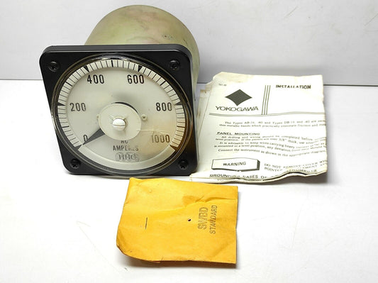 Yokogawa 103131LSZZ AB40 Ammeter 0-1000 AC Amperes