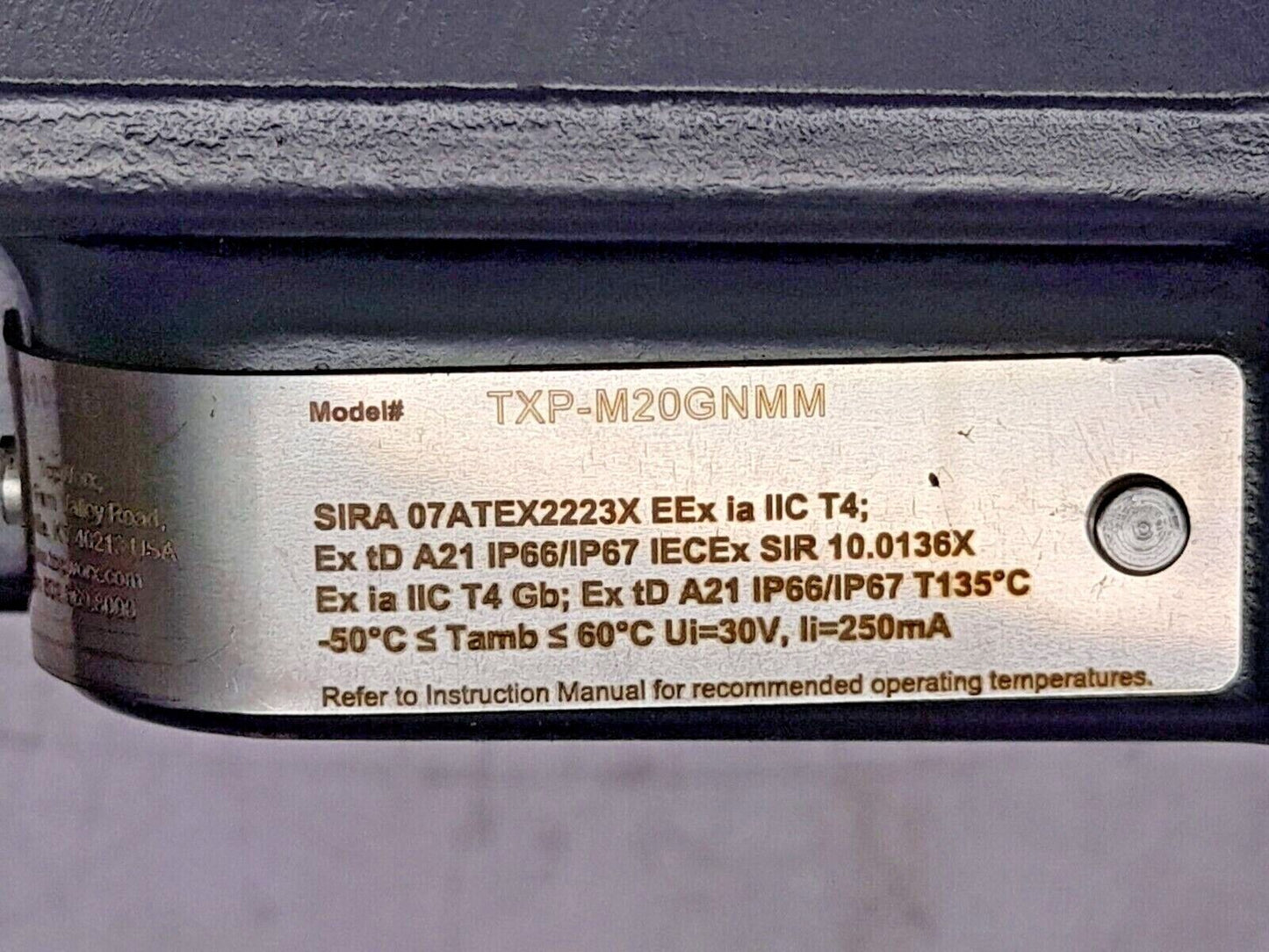 Topworx TXP-M20GNMM Limit Switch TXPM20GNMM