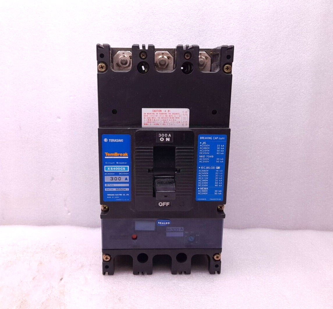 Terasaki XS400CS Tembreak Circuit Breaker 300A 3P AC600V DC250V
