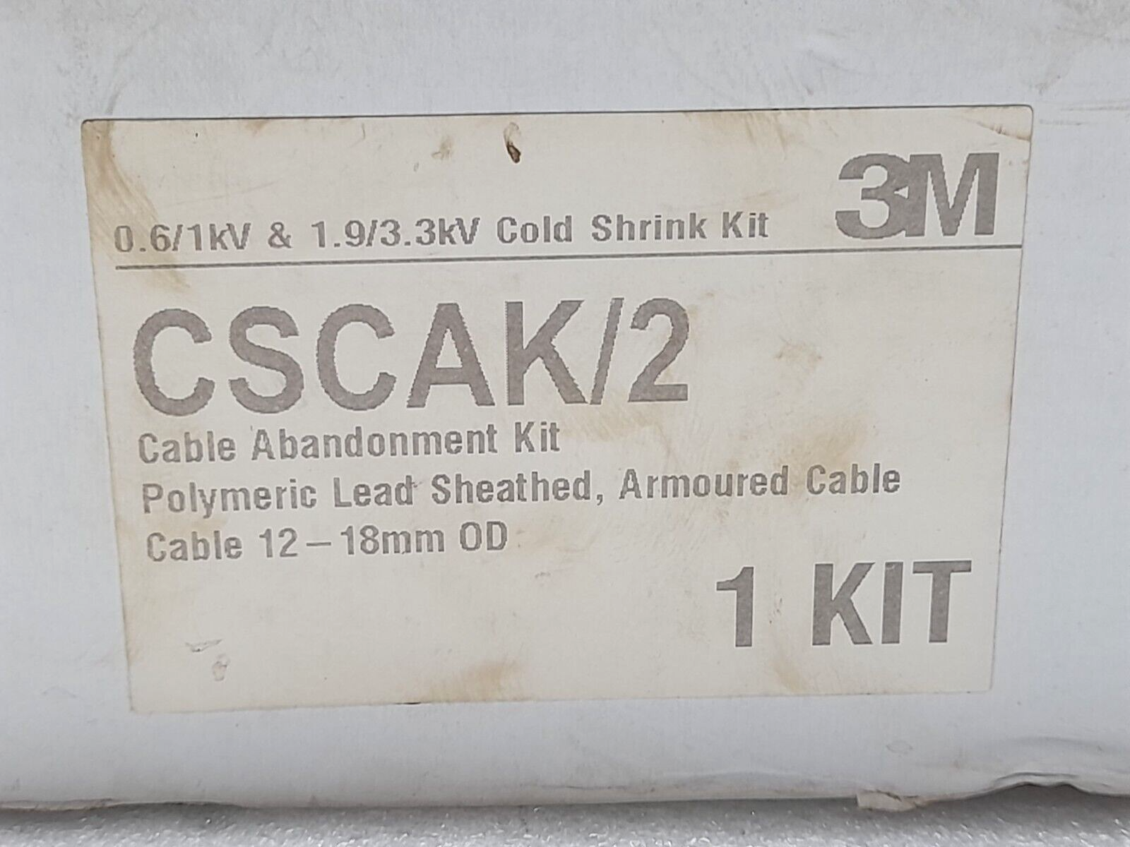 3M CSCAK/2 Cable Abandonment Kit Polymeric Lead Sheathed, Armoured Cable 12-18mm