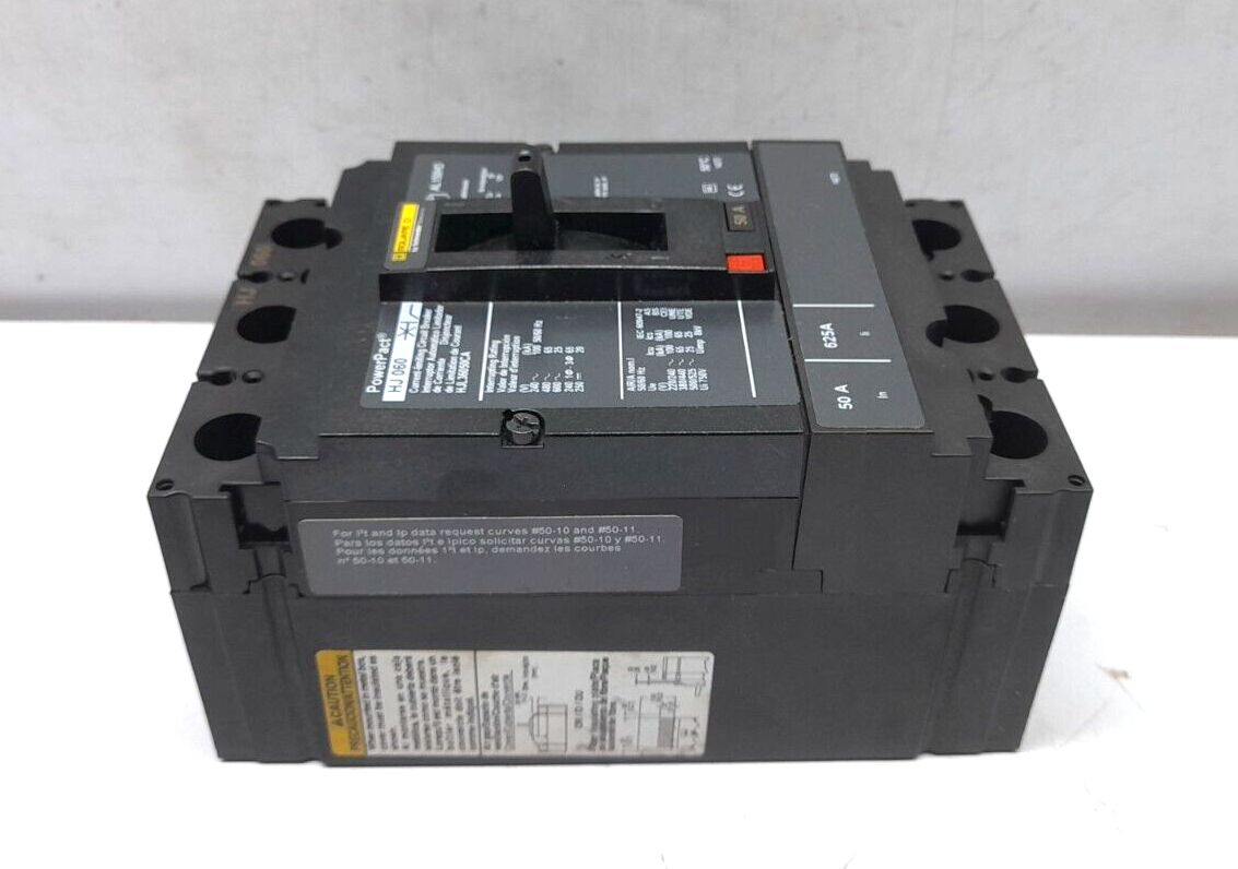 Square D HJL36050CA PowerPact Current Limiting Circuit Breaker Mod. HJ 060 50A