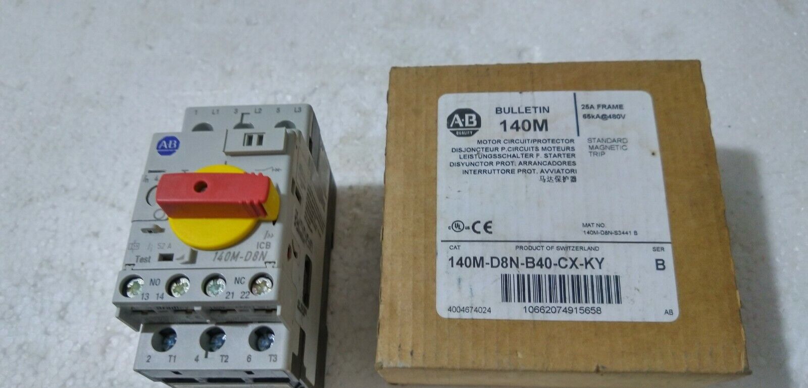Allen Bradley 140M-D8N-B40 Ser-C Motor Circuit Protector 140MD8NB40