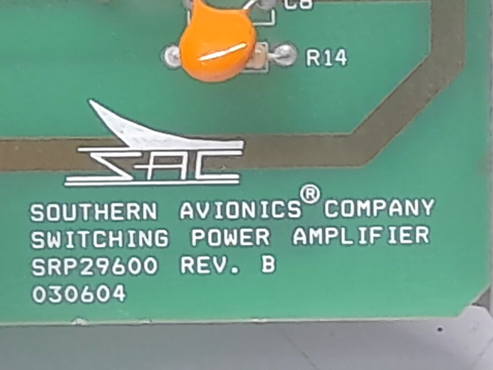 Southern Avionics Company SRP29600 PCB / Switching Power Amplifier / SRP29600