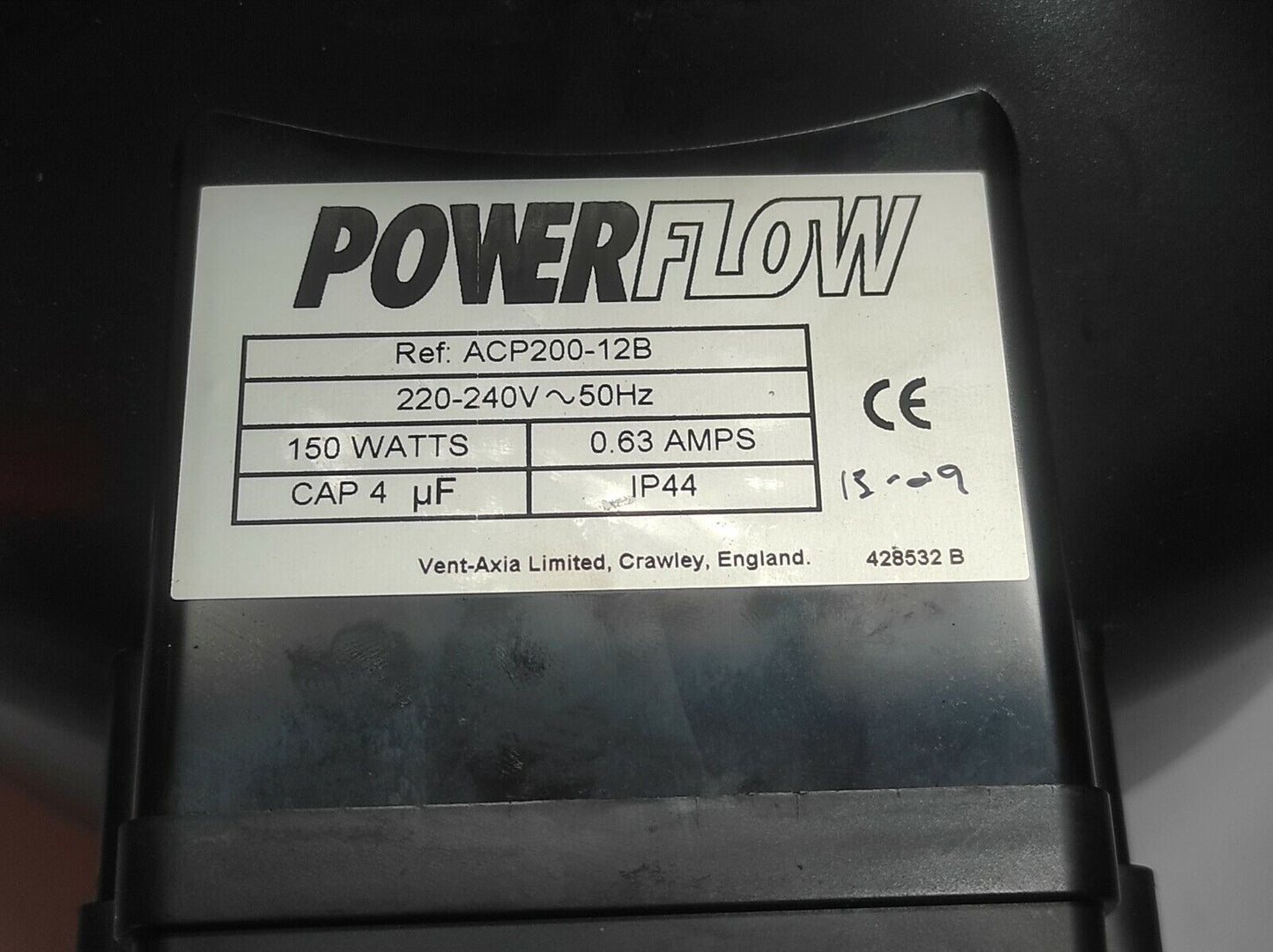 Vent Axia ACP200-12B Powerflow 200mm DIA ACP20012B