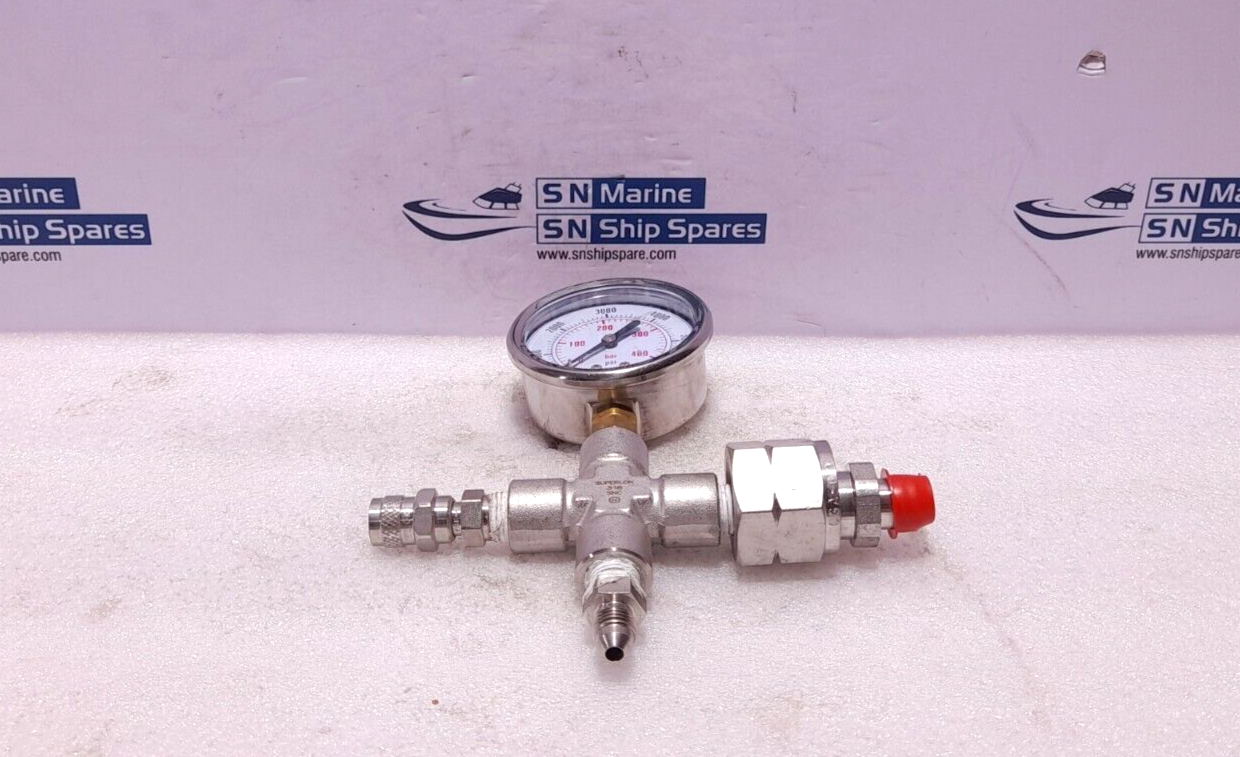 Accumulators Inc. Pressure Gauge Assembler 0-400 Bar 0-5000 PSI